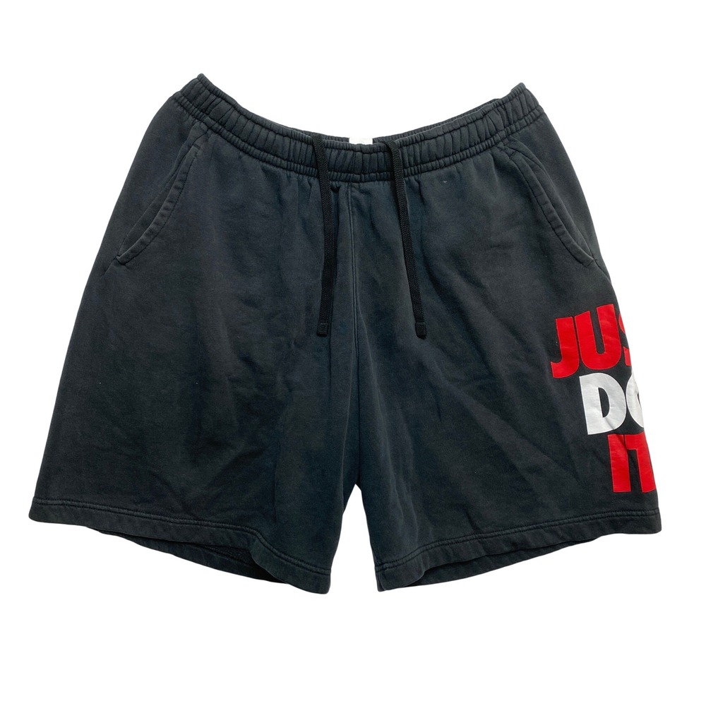 Nike Shorts Mens XL Black Just Do It Graphic Fleece Athletic Sportswear